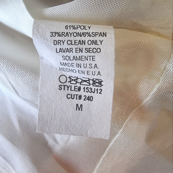 🆕️ Carabella Collection Beau Bois Women's  Ivory Ruffled Blazer Suit Jacket - Picture 5 of 11